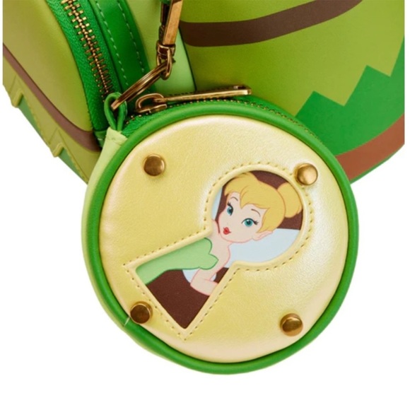 Peter Pan & Tinkerbell Cosplay Backpack & Coin Purse NEW LE Loungefly Disney - Picture 4 of 12